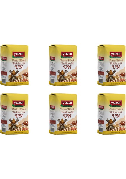 Pasta Börek Baklavalık Çok Amaçlı Un 1 kg x 6 Paket