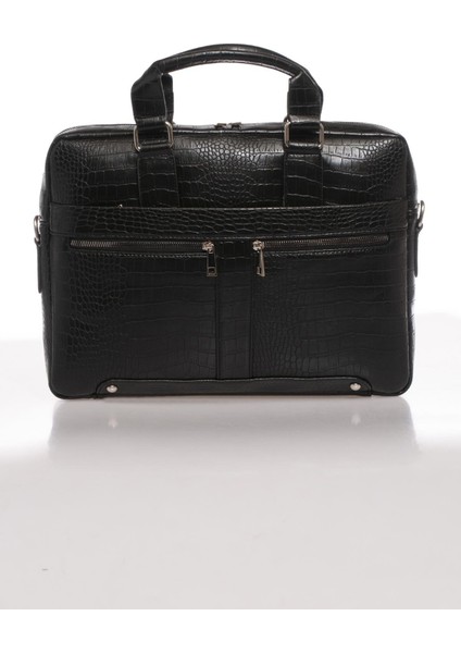 Luxury MPIST9141 Kroko Siyah Evrak Çantası
