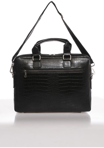 Luxury MPIST9141 Kroko Siyah Evrak Çantası