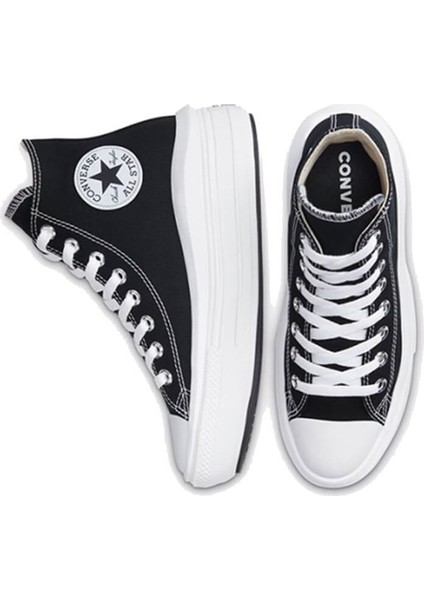 Chuck Taylor All Star Move Platform 568497C Unisex SİYAH/FİLDİŞİ/BEYAZ Günlük Sneaker Ayakkabı