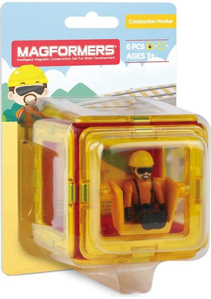 Mıknatıslı Mini Set - Construction Worker - 6 Parça