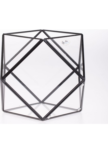 Fnd 107B Siyah Cam Geometrik Teraryum