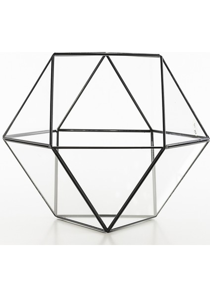 Fnd 107B Siyah Cam Geometrik Teraryum