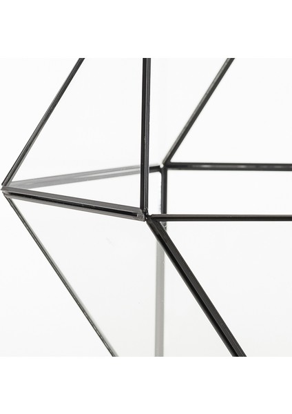 Fnd 107B Siyah Cam Geometrik Teraryum