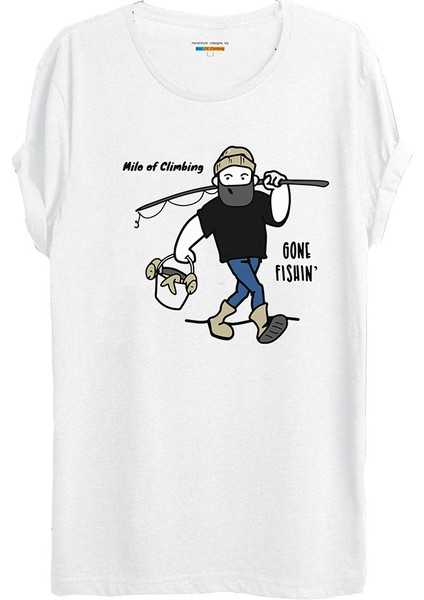 Kouvo Kamp Temalı Baskılı T-Shirt-W