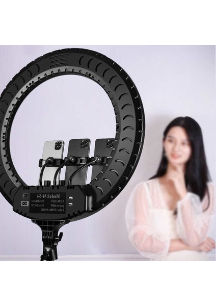 Ring Light LED 18’’ 45 cm Kumandalı Profesyonel Işık Halkası Stüdyo Sosyal Medya Makyaj Işığı + 210 cm Ayak Dahil fırsatları