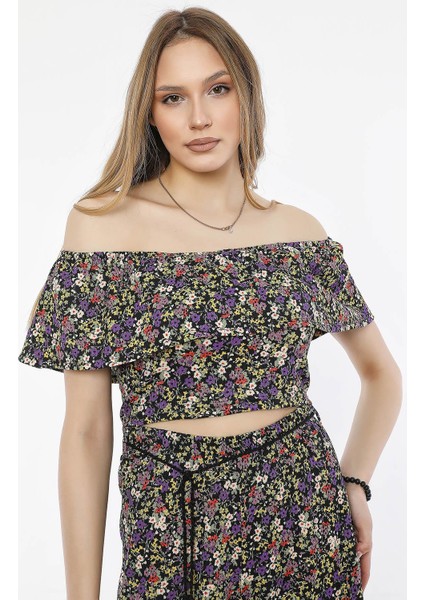 Alexandergardı Volanlı Crop Top (B21-3100)