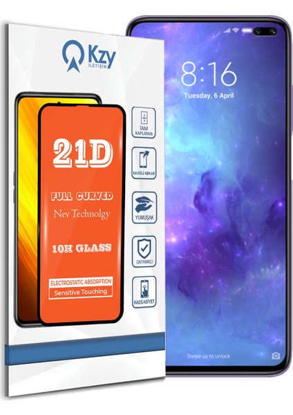 Xiaomi Poco X2 Tam Kaplayan 21D Temperli Ekran Koruyucu Cam fiyatları