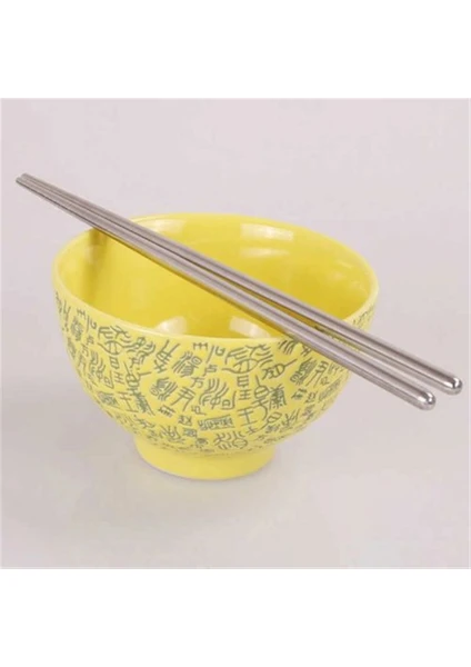 Metal Chopstick 5'li Paslanmaz Çelik Çin Çubuğu