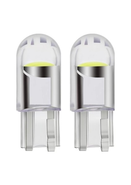 10 Adet Yeni Nesil T10 Cob LED Ampül Beyaz Renk 12V W5W