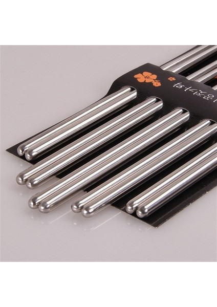 Metal Chopstick 5'li Paslanmaz Çelik Çin Çubuğu