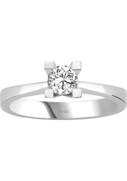 D Renk 0,36 Karat Pırlanta Tektaş Yüzük 0423R0084