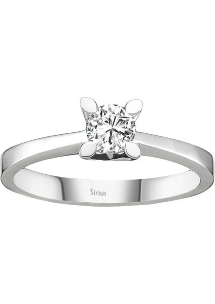 F Renk 0,38 Karat Pırlanta Tektaş Yüzük 0423R0088