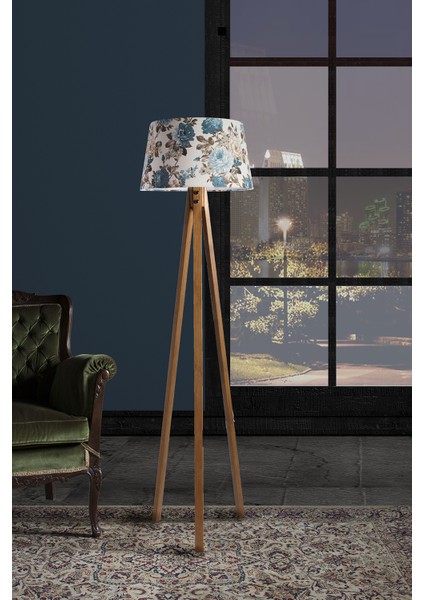Düz 3 Ayak Tripod Lambader Abajur Avize Aydınlatma Ahşap Naturel Ağaç Country Dekor Lamba Aplik Masif Doğal fiyatları