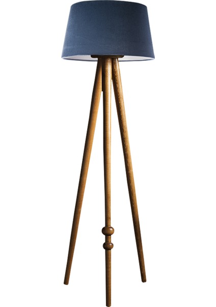 Round Leg Tripod Lambader Abajur Avize Aydınlatma Ahşap Naturel Ağaç Country Dekor Lamba Aplik Masif Doğal