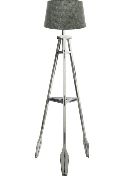 Remi 3 Ayaklı Tripod Lambader Beyaz Ahşap Köşe Lambası Abajur