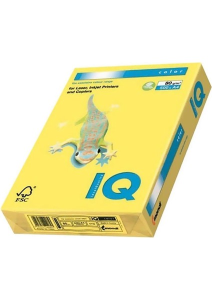 Mondi Iq Renkli Kağıt A4 80 GR/500 Kanarya Sarısı