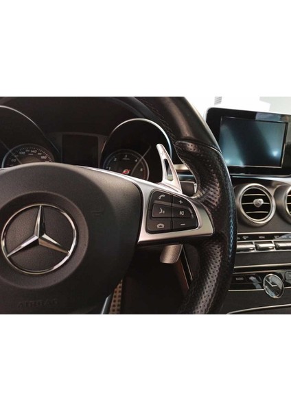 Mercedes Benz W205 C Serisi Paddle Shift / F1 Vites Silver (Gri)