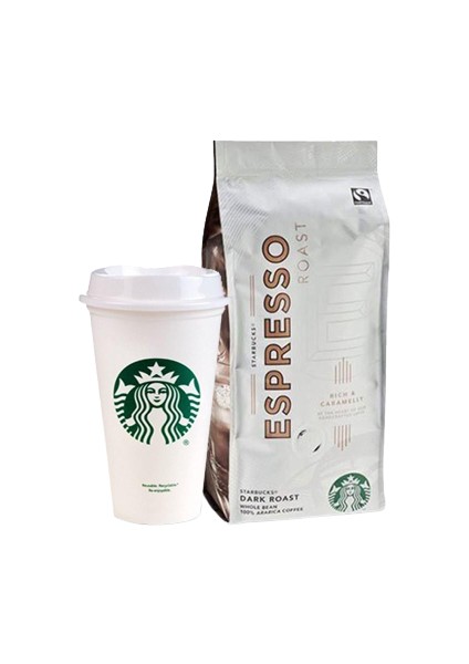 Espresso Dark Roast 250 gr Çekirdek Kahve + Plastik Mug