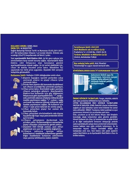 Ayarlanabilir Elektro Likit 2 Cihaz ve 2 Yedek - 60 Gece Etkili fiyatları