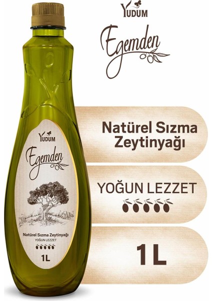 Egemden Natürel Sızma Zeytinyağı Yoğun Lezzet 1 LT