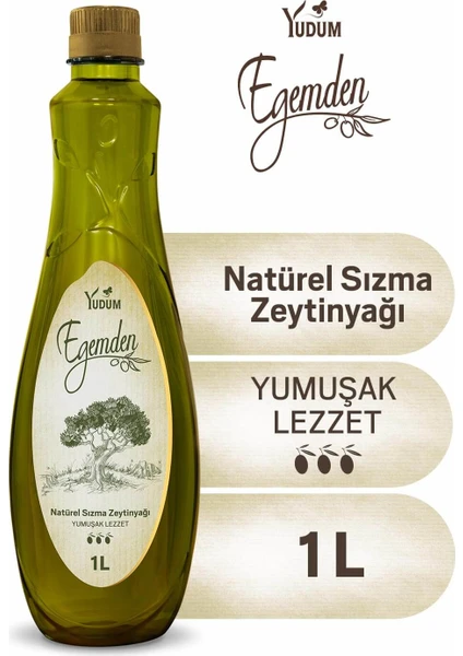 Egemden Natürel Sızma Zeytinyağı Yumuşak Lezzet 1 LT