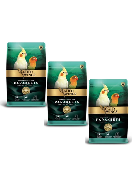 Gold Wings Premium Paraket 1 kg 3 Adet