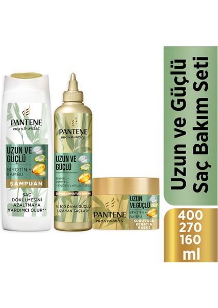 Uzun ve Güçlü Saç Bakım Seti Bambu ve Proteinli