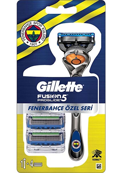 Fusion Proglide Makine + 3'lü Yedek Bıçak Fenerbahçe Özel Seri