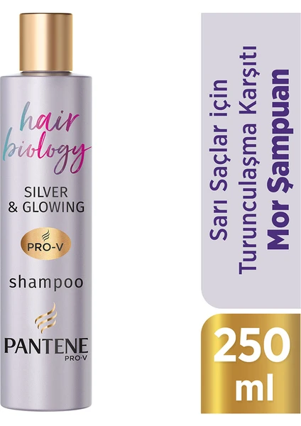 Hair Biology Turunculaşma Karşıtı Silver/ Mor Şampuan Sarı Saçlar İçin 250ML