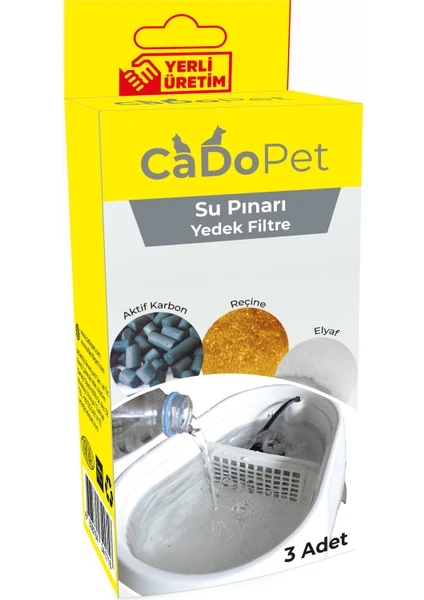 Cado Pet Su Pınarı Yedek Kartuş Filtre 3 Lü Paket