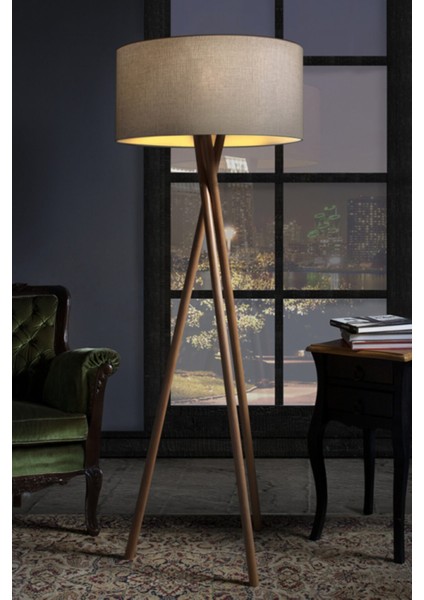 Cross Leg Tripod 3 Ayaklı Ahşap Lambader Abajur Köşe Lambası fiyatları