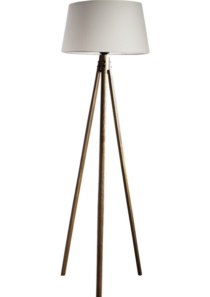 Oval 3 Ayak Tripod Lambader Abajur Avize Aydınlatma Ahşap Naturel Ağaç Country Dekor Lamba Aplik Masif Doğal