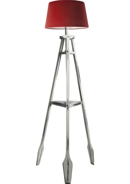 Remi Tripod Lambader Abajur Avize Aydınlatma Ahşap Beyaz Eskitme Ağaç Country Dekor Lamba Aplik Masif Doğal