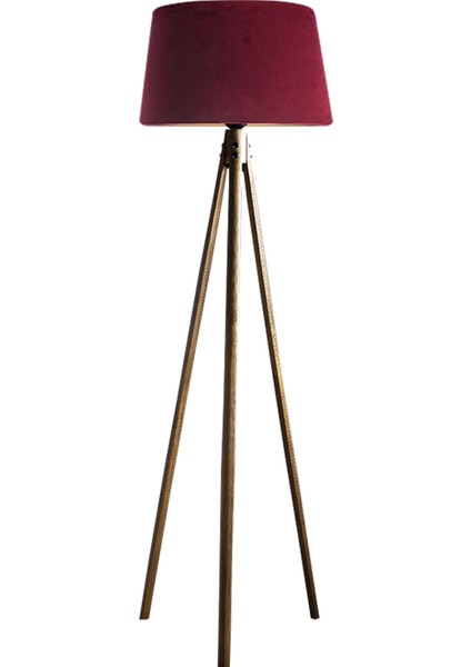 Oval 3 Ayak Tripod Lambader Abajur Avize Aydınlatma Ahşap Naturel Ağaç Country Dekor Lamba Aplik Masif Doğal