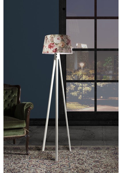 Oval 3 Ayak Tripod Lambader Abajur Avize Aydınlatma Ahşap Beyaz Ağaç Country Dekor Lamba Aplik Masif Doğal fiyatları