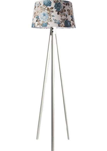 Oval 3 Ayak Tripod Lambader Abajur Avize Aydınlatma Ahşap Beyaz Ağaç Country Dekor Lamba Aplik Masif Doğal