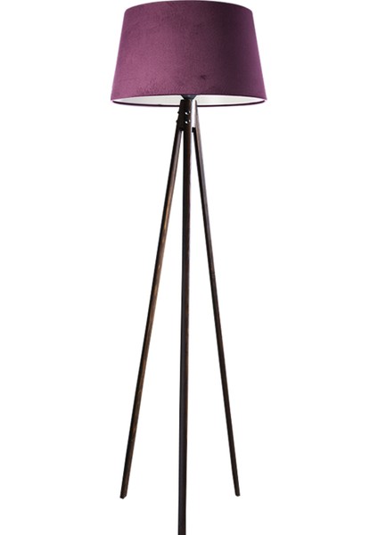 Oval 3 Ayak Tripod Lambader Abajur Avize Aydınlatma Ahşap Ceviz Ağaç Country Dekor Lamba Aplik Masif Doğal