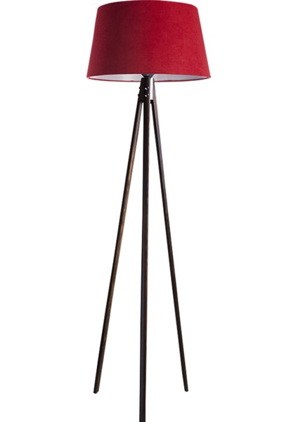 Oval 3 Ayak Tripod Lambader Abajur Avize Aydınlatma Ahşap Ceviz Ağaç Country Dekor Lamba Aplik Masif Doğal