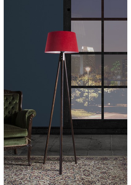 Oval 3 Ayak Tripod Lambader Abajur Avize Aydınlatma Ahşap Ceviz Ağaç Country Dekor Lamba Aplik Masif Doğal modelleri