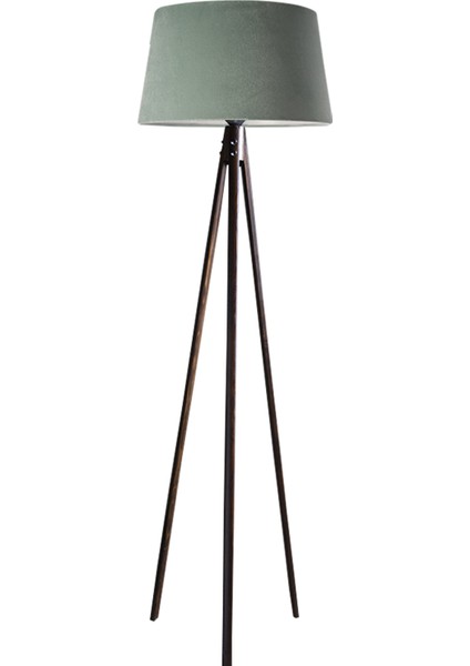 Oval 3 Ayak Tripod Lambader Abajur Avize Aydınlatma Ahşap Ceviz Ağaç Country Dekor Lamba Aplik Masif Doğal