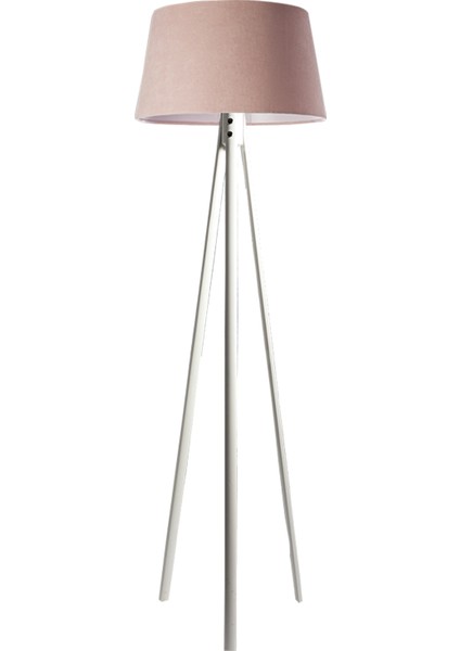 Oval 3 Ayak Tripod Lambader Abajur Avize Aydınlatma Ahşap Beyaz Ağaç Country Dekor Lamba Aplik Masif Doğal