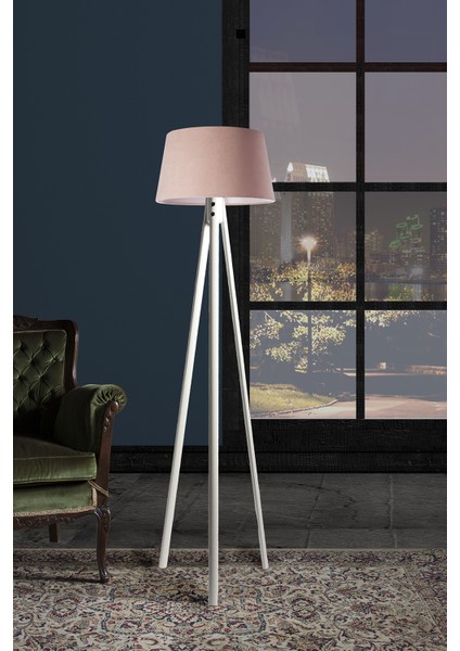 Oval 3 Ayak Tripod Lambader Abajur Avize Aydınlatma Ahşap Beyaz Ağaç Country Dekor Lamba Aplik Masif Doğal fiyatları