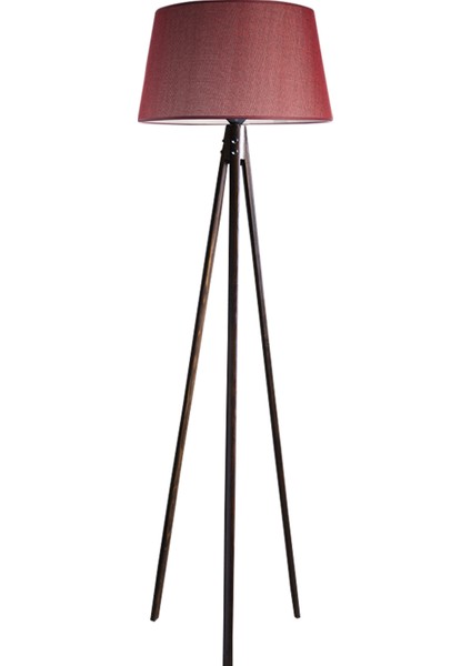 Oval 3 Ayak Tripod Lambader Abajur Avize Aydınlatma Ahşap Ceviz Ağaç Country Dekor Lamba Aplik Masif Doğal