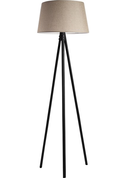Oval 3 Ayak Tripod Lambader Abajur Avize Aydınlatma Ahşap Siyah Ağaç Country Dekor Lamba Aplik Masif Doğal