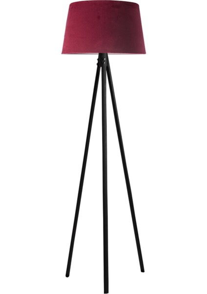 Oval 3 Ayak Tripod Lambader Abajur Avize Aydınlatma Ahşap Siyah Ağaç Country Dekor Lamba Aplik Masif Doğal