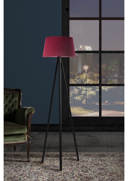 Oval 3 Ayak Tripod Lambader Abajur Avize Aydınlatma Ahşap Siyah Ağaç Country Dekor Lamba Aplik Masif Doğal fiyatları