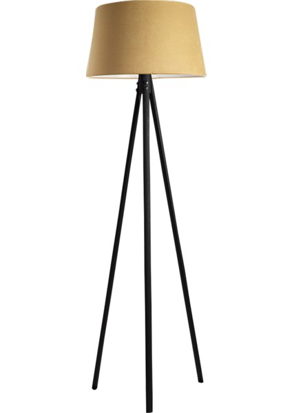 Oval 3 Ayak Tripod Lambader Abajur Avize Aydınlatma Ahşap Siyah Ağaç Country Dekor Lamba Aplik Masif Doğal