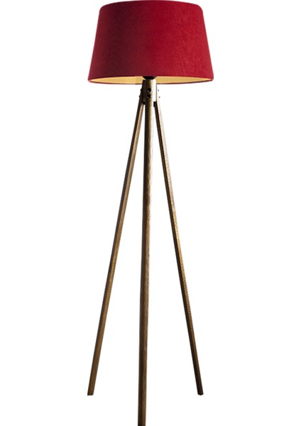Oval 3 Ayak Tripod Lambader Abajur Avize Aydınlatma Ahşap Naturel Ağaç Country Dekor Lamba Aplik Masif Doğal
