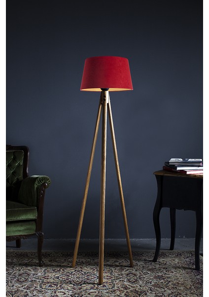 Oval 3 Ayak Tripod Lambader Abajur Avize Aydınlatma Ahşap Naturel Ağaç Country Dekor Lamba Aplik Masif Doğal fiyatları